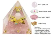 Orgone Rose Quartz Crystal Pyramid