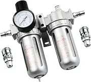 X-BULL Air Compressor Oil Lubricator Moisture Water Trap Filter Regulator With Mount
