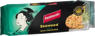 Fantastic Rice Crackers Seaweed, 100 G Flavour Name:Seaweed