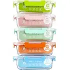 [5-Pack] Glass Lunch Box, Meal Prep Glass Containers with Lids, Glass Food St...