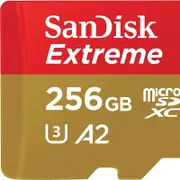 Sandisk Extreme Micro SDHC 256GB 160MB/S R, 60MB/S W, V30, U3, C10 Micro SD Card