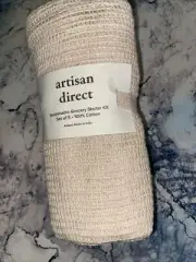 Artisan Direct Sustainable Grocery Produce Reusable Bags Set of 5 100% Cotton