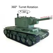 Henglong 1/16 7.0 Plastic Soviet KV-2 IR BB RTR RC Tank 3949 360° Barrel Recoil