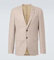 [Gabriela Hearst] Gabriela Hearst Irving wool and cashmere flannel suit jacket AU 90 beige