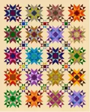 QUINTESSENTIAL STARS - 73" x 59" Quilt-Addicts Pre-cut Patchwork Quilt Kit