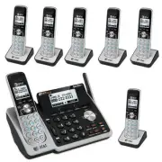 AT&T 2 Line Telephone Answering Machine System 7 Cordless Phones TL88102 6 88002