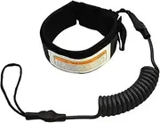 Surfboard Bag Paddleboard Deck Bag 4 Feet Ankle Leash Surfing Elastic Coiled Stand UP Paddle Board Leg Rope Surfboard Ankle Leash(Black)