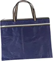 HOMSFOU 2Pcs Oxford Fabric File Bags with Zipper Capacity Document Pouches for Magazines Laptop Travel and Office Storage Durable and Tear Resistant Design