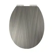 Light Grey Grain Soft Close Toilet Seat