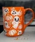 Halloween Ghost Coffee Mug Orange Cup Spooky Casper Ghosts Boo! 18oz New