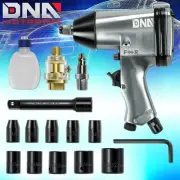 17 Pcs 1/2" Square Drive 7000 RPM 250 FT.-LB Torque 90 PSI Air Impact Wrench Set