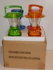 WATER RESISTANT WIRELESS Instant Battery LANTERNS - Set Of 4 - S K Enterprises