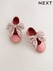 Rust Pink Printed Bow Touch And Fasten Strap Shoes (AT1497) | $44 - $48