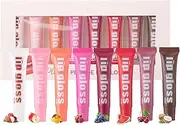 Fruity Flavored Lip Gloss Set,8X Moisturizing Lip Gloss For Dry Lips | Shiny Smooth Soft Liquid Lipglosses, Clear Moisturizing Gloss For Dry Lips, Plumping, Fruit Flavoured Oil