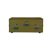 VGA HD15 AB Switch Rotary Dial 2 Port SVGA Monitor Switch Box - Beige