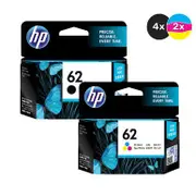 HP 62 Ink Cartridge Value Pack - Includes: [4 x Black, 2 x Tri-Colour]