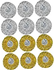 VALICLUD 12Pcs Aluminum Foil Hair Processing Caps Deep Conditioning Heating Caps for Salon Use Lightweight Compact for Hair Dyeing Spa and Shower Treatments