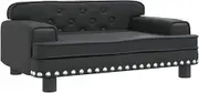 Generic Kids Sofa Black 70x45x30 cm Faux Leather