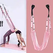 Smaoqingji Pilates Reformer Yoga Accessories Swing Cloth - Pink, 1 Piece, Trapezoidal Swing Strap Leg Stretcher Stretching, Inverted Stretching Exercise for Ballet Gymnastics Flexibility Training