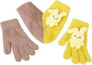 [Generic] Binding Experience Hand Holding Gloves Love In Every Stitch Girlfriend Fun Touchscreen Couple Gloves Polyester