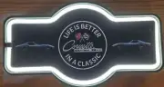 Chevrolet Corvette Sting Ray Sign Personalized non neon 17" X 10" Custom.