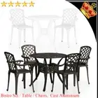 Outdoor Bistro Set Garden Patio Bar Table Chairs Art Furniture Cast Aluminium