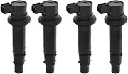 4 PCS Motorcycle Ignition Coil Spark Plug Caps Compatible With Yamaha MT-07 MT07 MT 07 1WS 2014-2017 2015 Replace F6T558 5VY-82310-00-00