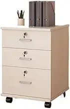 Filing Cabinet Simple Locking File Cabinet Mobile Low Cabinet with Drawers File Organizer Office File Cabinet Storage Cabinet(Beige)