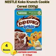4 x 330g Nestle Grain Wheat Breakfast Cereal Snacks Foods Koko Krunch Cookie