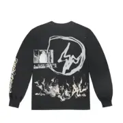 Travis Scott Cactus Jack For Fragment Logo Long Sleeve Tee (CJFM-LS06) Size L