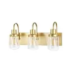 Industrial Wall Sconce 3-Lights Modern Vanity/Bathroom Lamp in 3 Light Gold