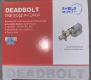 New In Box - Shield Security Satin Chrome Single Cylinder Deadbolt #913788