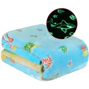 Glow in The Dark Blanket Ocean Fish Theme Gifts Kids Boys Teen Present Throw