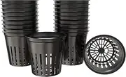 2 Inch Plastic Net Cups, Pots Plant Containers, for Hydroponics Aquaponics Orchids, 50 Pcs Black.