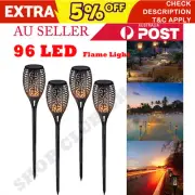 1-10 Pack Solar Torch Light 96 LED Flickering Lighting Dancing Flame Garden Lamp