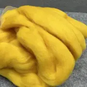 Merino Wool Spinning Felting Wool Roving Fiber Lemon Yellow 118g Mohair & More