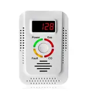 Natural Gas Detector and Carbon Monoxide CO Detector,Combustible Gas Detector Monitor for Co, Metha White