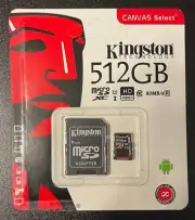 Kingston 64/128/256/512 GB Micro SD SDHC/SDXC Class10 UHS-I Memory Card TF 80MB/