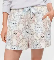 BNWT Peter Alexander Grumpy Bunny Plush Shorts Size M Ladies