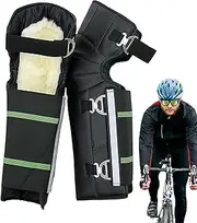 [Generic] Motocross Knee Pads,Adjustable Wool Motorcycle Knee Shin Guards | Windproof Leg Gaiter Knee Brace Guards Leggings Covers for Outdoor, Camping Cycling