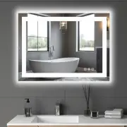 LED Lighted Bathroom Mirror with Anti-Fog Vanity Mirror Backlit and Front Light
