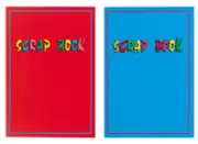 2 x LARGE SCRAPBOOKS 32 PAGE SCRAP BOOKS RED & BLUE LAMINATED COVERS A4+ 31cm