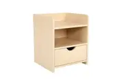 Bedside Table Side Storage Cabinet Nightstand Bedroom 1 Drawer 2 Shelf LARK OAK