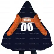 Personalized Hooded Cloak Coat, Custom Name Chicago Football Team Cloak Coats