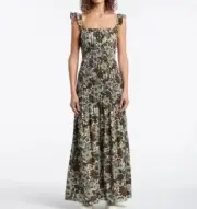 SIR THE LABEL • Constantine Ruched Maxi Dress, Size 0