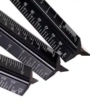 Architectural Scale Ruler 3 Pack Aluminum Triangular Ruler 12 Inch Imperial M...