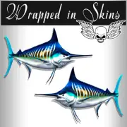 Fish Stickers Striped Marlin Decals Tackle Box RV Fishing Stickers AFP-0070