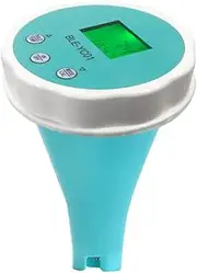 Mingzhe Portable Water Quali Detector 6 in 1 PH EC Total Dissolved Solids ORP Temperature Chlorine Multi-Function Water Quali Tester BT Mobilephone APP Remote Viewing LCD wi Backlight Display IP67
