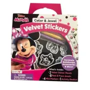 Disney Minnie Color & Jewel Velvet Stickers | Decorate Notebooks & More
