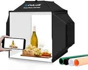 Oimzzr PU5042B 40cm * 40cm Folding Light Tent Desktop P Studio Light Box Softbox 480pcs Beads CRI95 70W 5500K Dimmable with 4pcs Color Backdrops for Small Product Photography